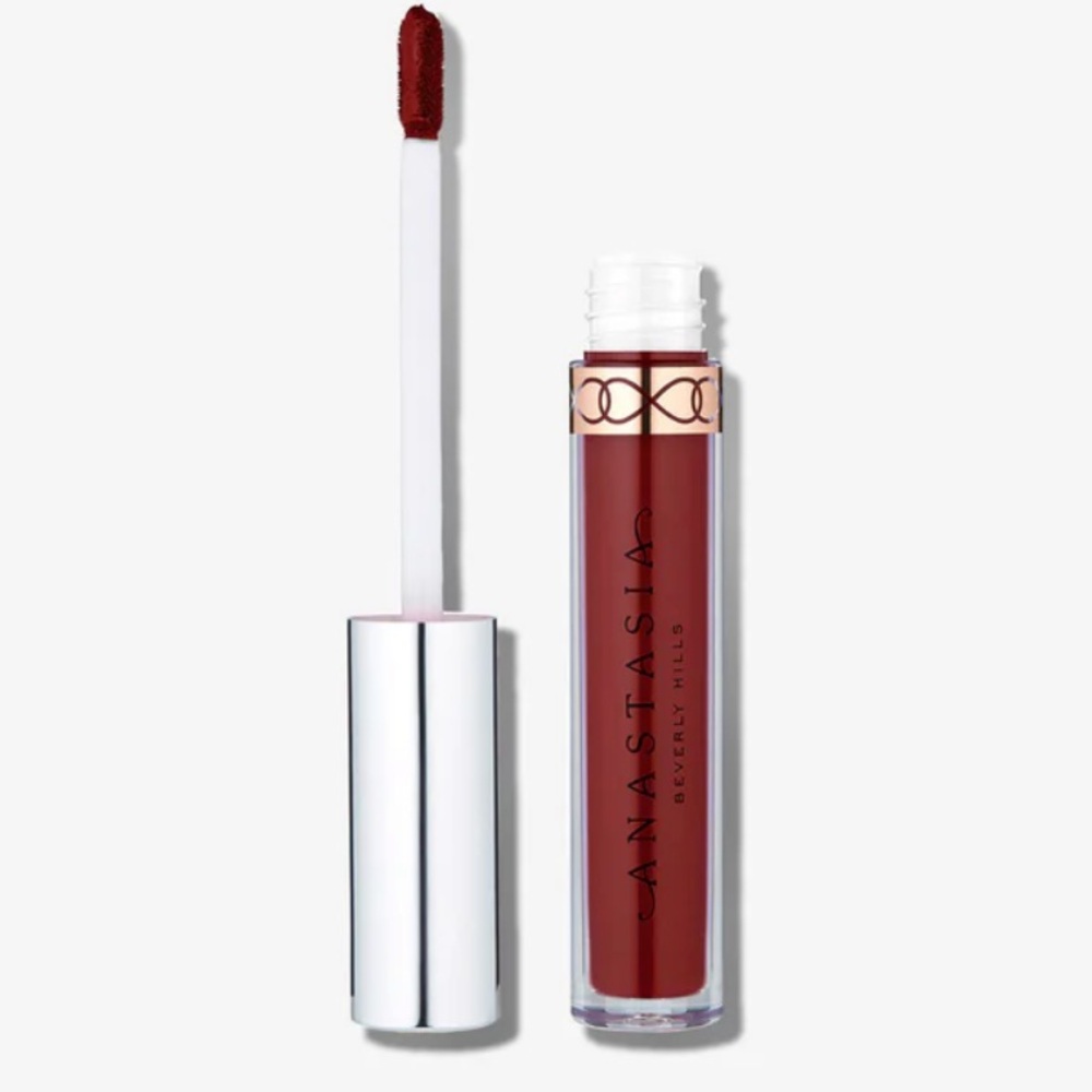 Anastasia Beverly Hills Liquid Lipstick shade Heathers (rich burgundy)